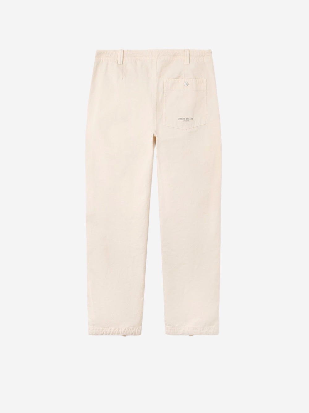STONE ISLAND Pantalone cargo avorio in twill di cotone 'Marina' avorio Urbanstaroma