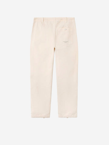 STONE ISLAND Pantalone cargo avorio in twill di cotone 'Marina' avorio
