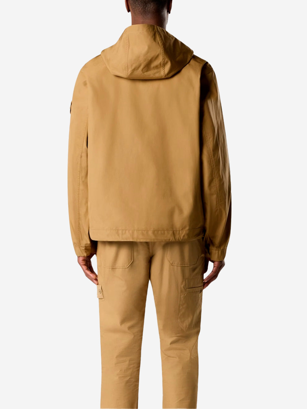 STONE ISLAND Giacca con cappuccio cotton canvas marrone 'Ghost' Cammello Urbanstaroma