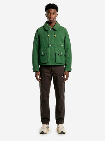 STONE ISLAND Giacca Coach 'Marina' in nyco panama con antigoccia e cappuccio a scomparsa Verde