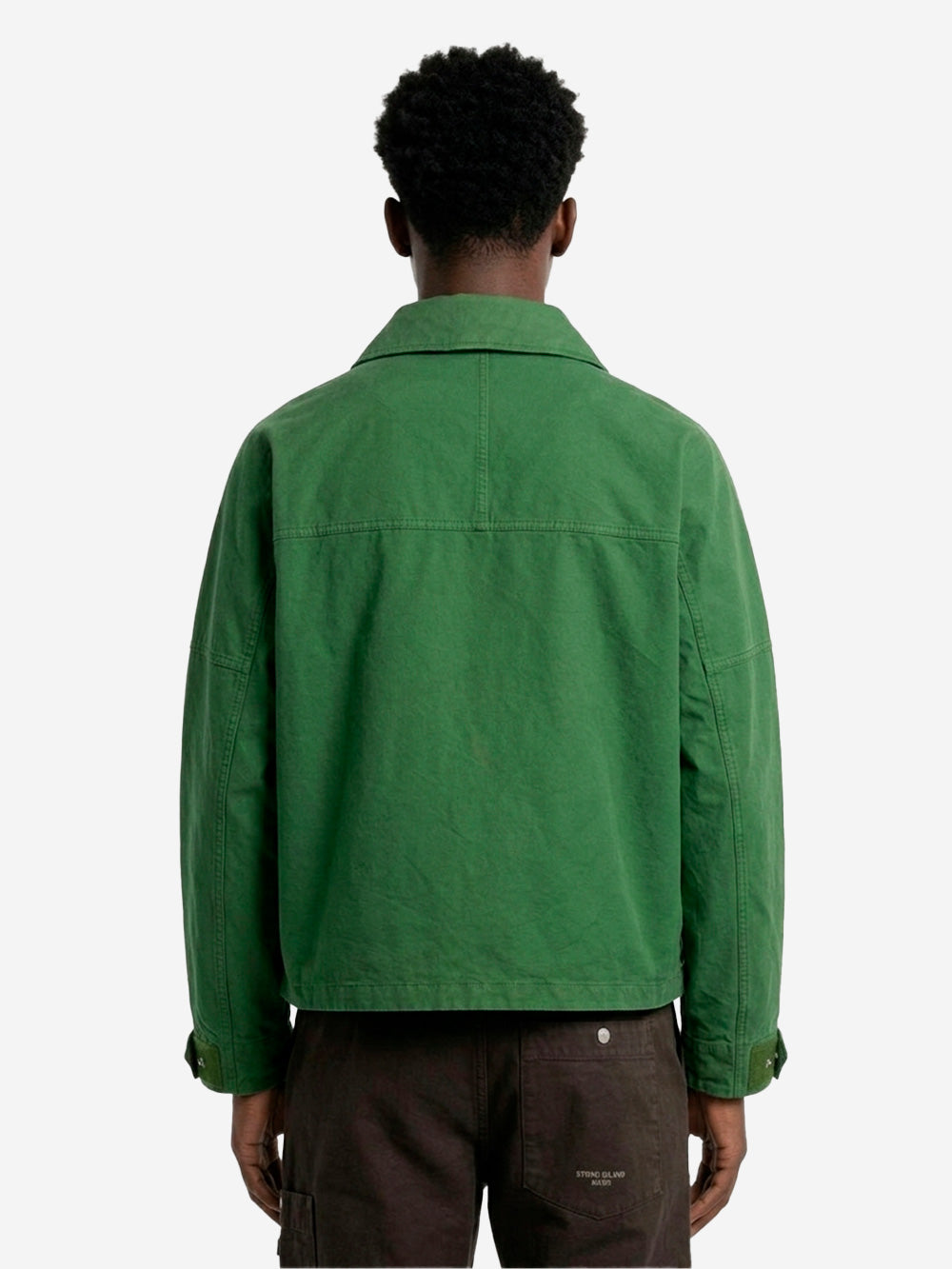 STONE ISLAND Giacca Coach 'Marina' in nyco panama con antigoccia e cappuccio a scomparsa Verde Urbanstaroma