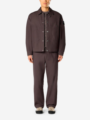 STONE ISLAND Giacca Coach antracite con antigoccia grigio