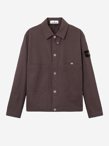 STONE ISLAND Giacca Coach antracite con antigoccia grigio