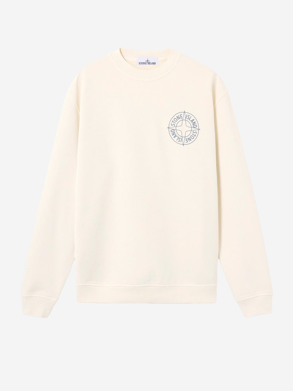 STONE ISLAND Felpa girocollo avorio oversize con stampa 'Outline Compass' avorio Urbanstaroma