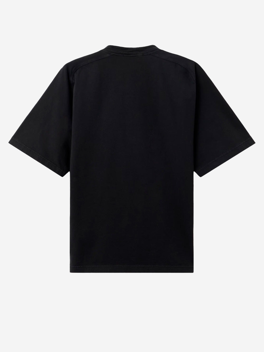 STONE ISLAND Felpa a manica corta in jersey di cotone biologico pesante nera Nero Urbanstaroma