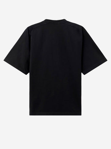 STONE ISLAND Felpa a manica corta in jersey di cotone biologico pesante nera Nero