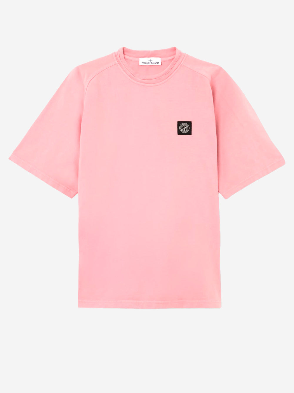 STONE ISLAND Felpa a manica corta in jersey di cotone biologico pesante rosa Rosa Urbanstaroma