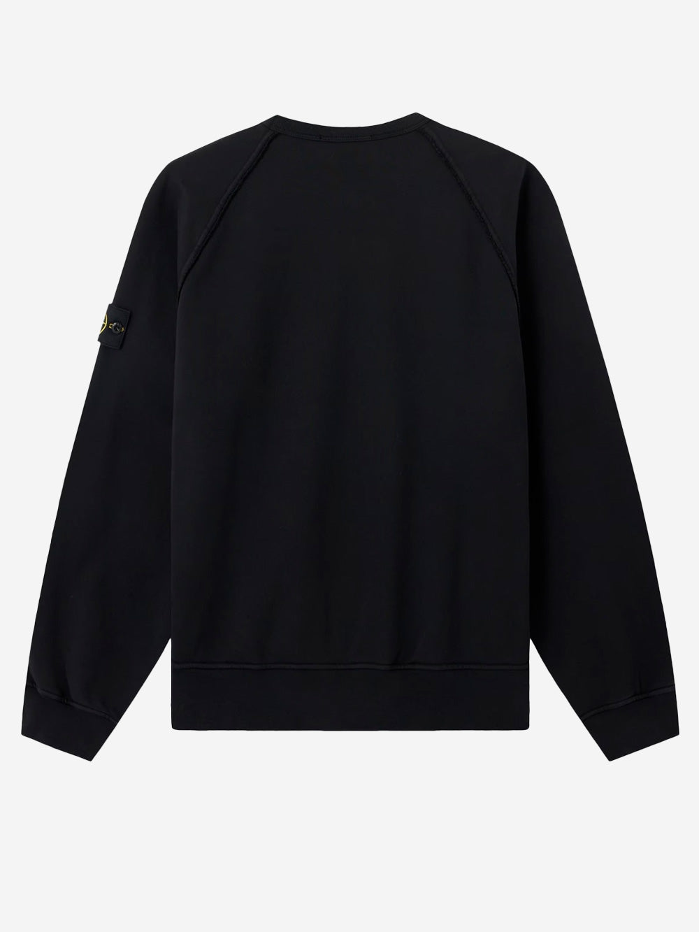 STONE ISLAND Felpa girocollo oversize nera con maniche raglan Nero Urbanstaroma