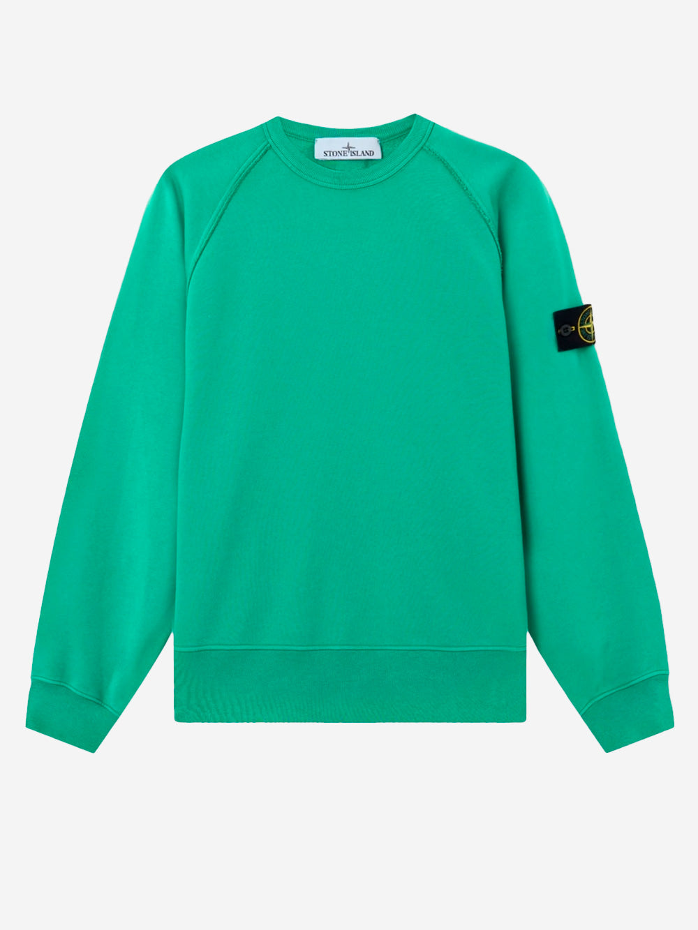 STONE ISLAND Felpa girocollo oversize verde con maniche raglan Verde Urbanstaroma