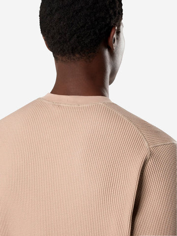 STONE ISLAND Felpa girocollo beige fleece nido d'ape Beige