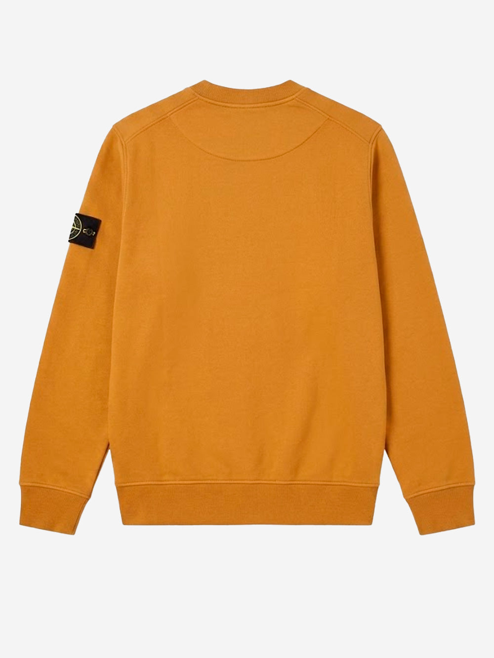 STONE ISLAND Felpa girocollo arancione in cotone fleece con maniche raglan arancione Urbanstaroma
