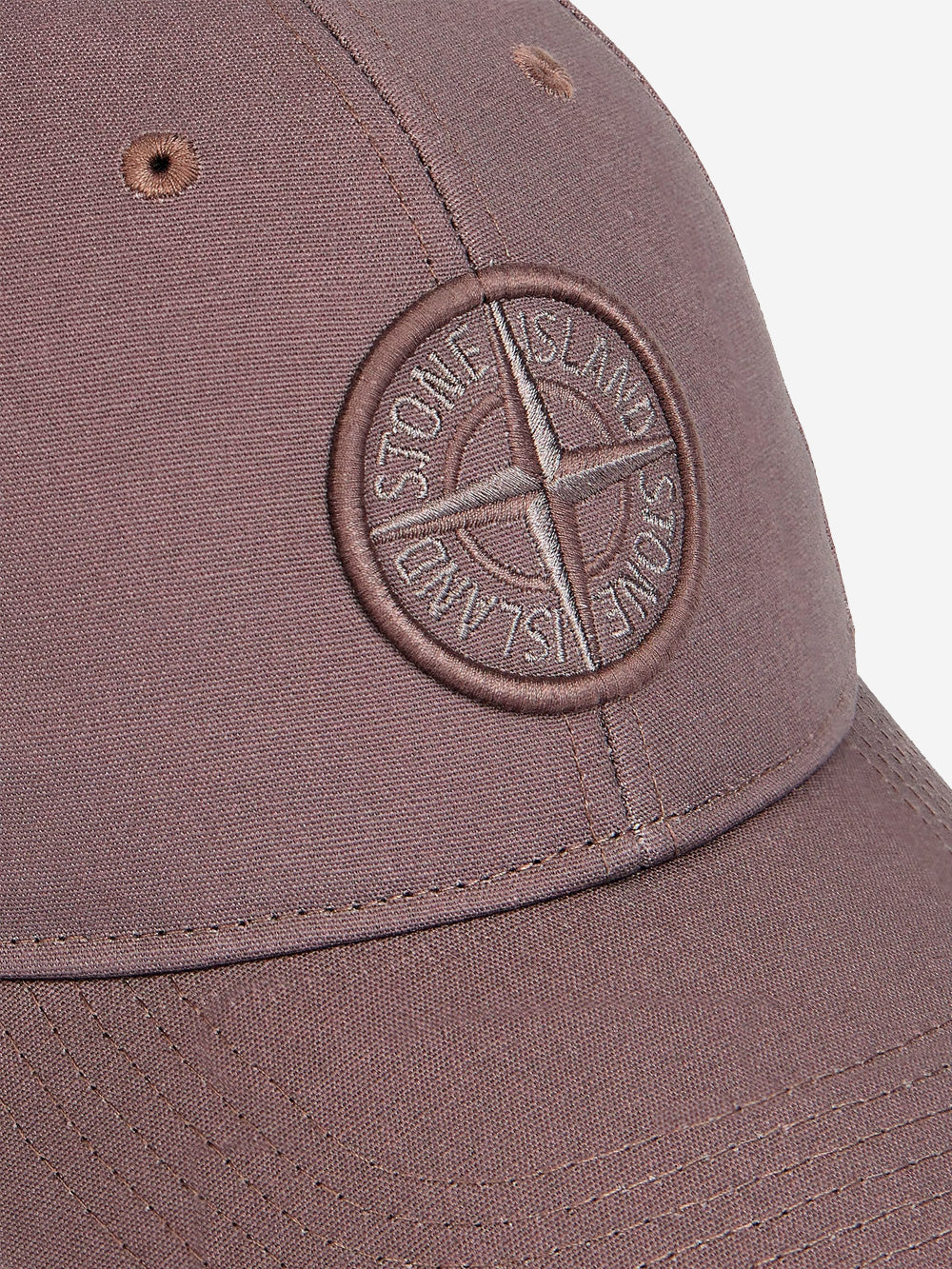 STONE ISLAND Cappellino viola chiaro con ricamo Compass in reps di cotone Rosa Urbanstaroma