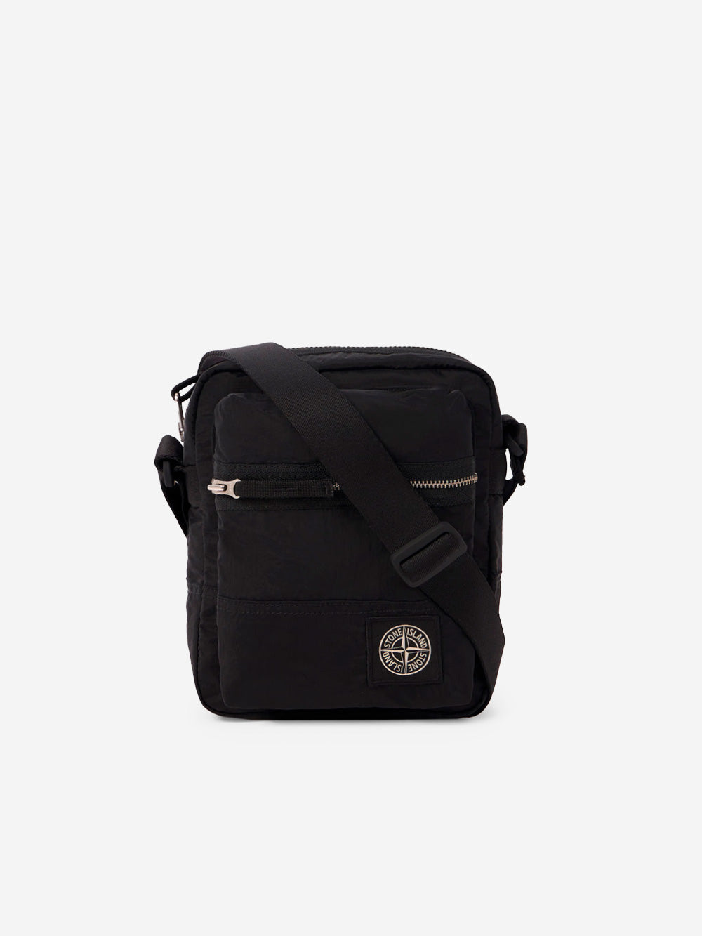 STONE ISLAND Borsa crossbody nera con tracolla regolabile e tasca con patch Nero Urbanstaroma
