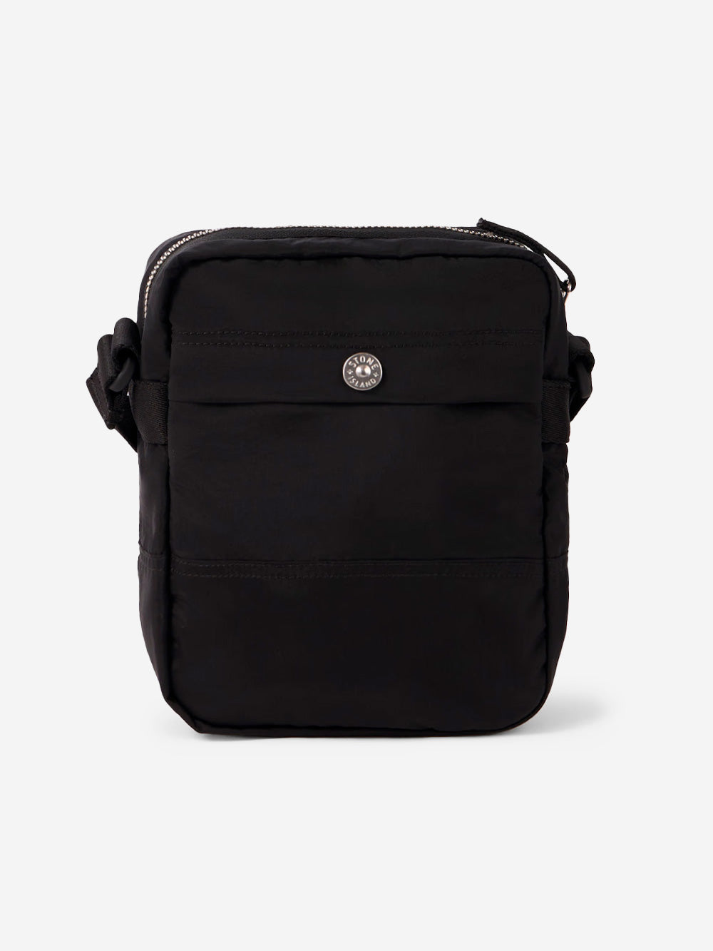 STONE ISLAND Borsa crossbody nera con tracolla regolabile e tasca con patch Nero Urbanstaroma