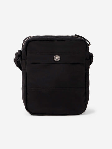 STONE ISLAND Borsa crossbody nera con tracolla regolabile e tasca con patch Nero