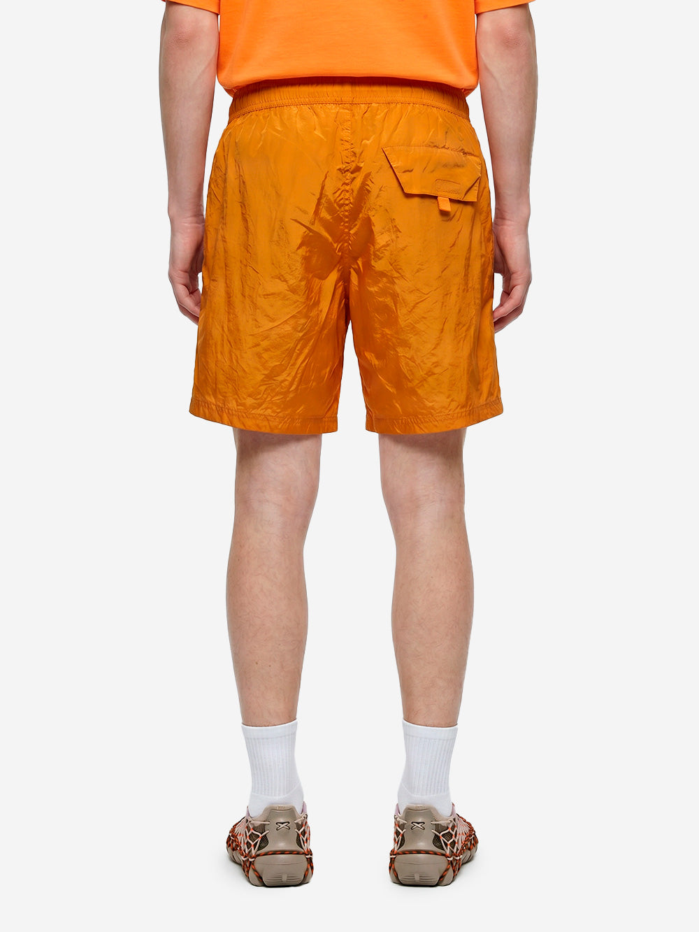 STONE ISLAND Pantaloncini da bagno arancioni in nylon effetto camouflage sbiadito idroreattivo arancione Urbanstaroma
