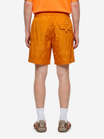 STONE ISLAND Pantaloncini da bagno arancioni in nylon effetto camouflage sbiadito idroreattivo arancione