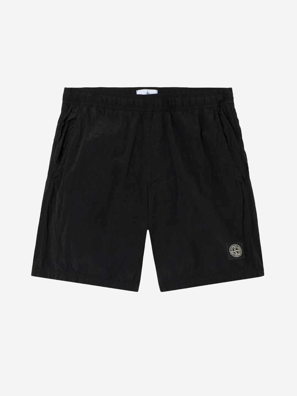 STONE ISLAND Pantaloncini neri da bagno media lunghezza con tasche Nero Urbanstaroma
