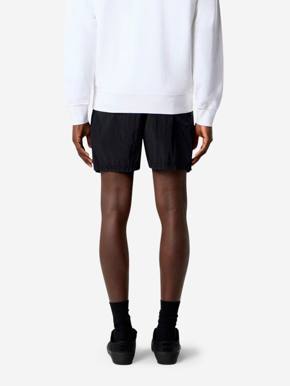 STONE ISLAND Pantaloncini neri da bagno media lunghezza con tasche Nero Urbanstaroma