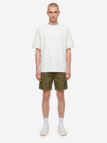 STONE ISLAND Pantaloncini da bagno verde militare media lunghezza con tasche Verde