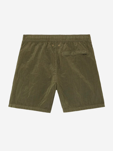 STONE ISLAND Pantaloncini da bagno verde militare media lunghezza con tasche Verde
