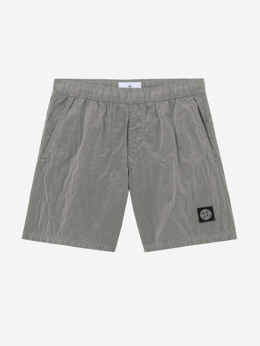 STONE ISLAND Pantaloncini da bagno grigi media lunghezza con tasche Grigio Urbanstaroma