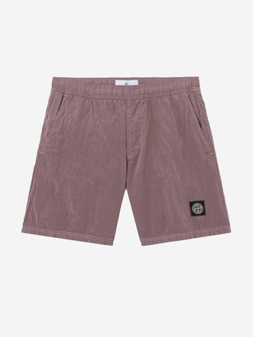 STONE ISLAND Pantaloncini da bagno lilla media lunghezza con tasche Lilla