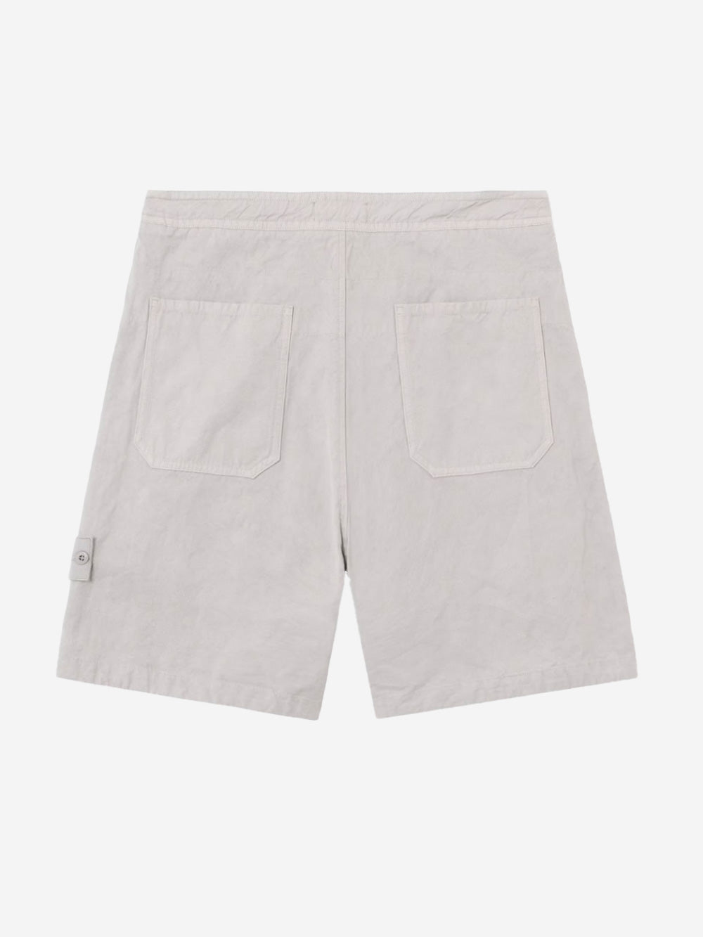 STONE ISLAND Bermuda comfort in misto lino grigi 'Ghost' Grigio Urbanstaroma
