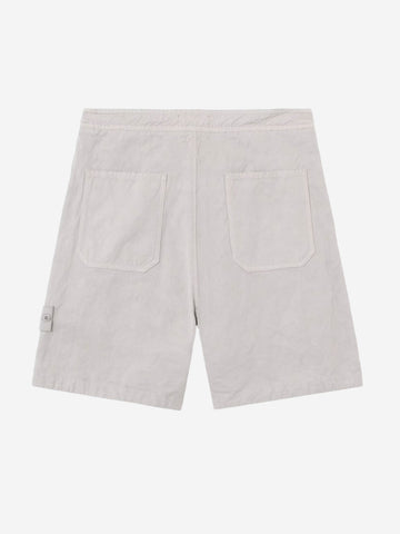 STONE ISLAND Bermuda comfort in misto lino grigi 'Ghost' Grigio