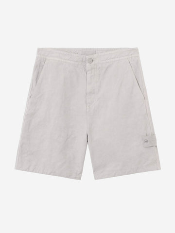 STONE ISLAND Bermuda comfort in misto lino grigi 'Ghost' Grigio