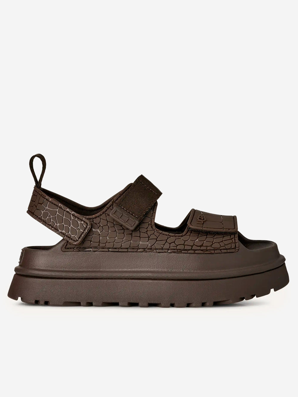 UGG W Sandali GoldenGlow Embossed 'Dense Smoke' Marrone Urbanstaroma