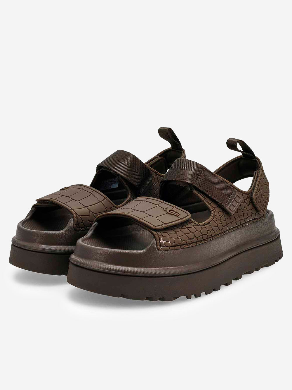 UGG W Sandali GoldenGlow Embossed 'Dense Smoke' Marrone Urbanstaroma