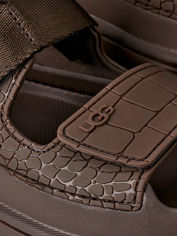 UGG W Sandali GoldenGlow Embossed 'Dense Smoke' Marrone