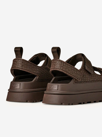 UGG W Sandali GoldenGlow Embossed 'Dense Smoke' Marrone