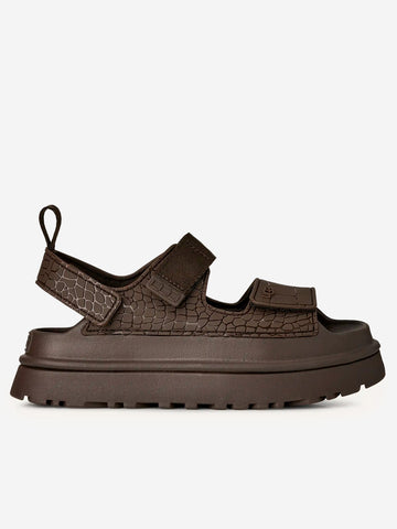 UGG W Sandali GoldenGlow Embossed 'Dense Smoke' Marrone