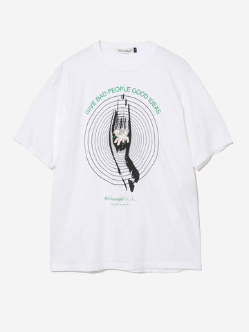 UNDERCOVER T-shirt bianca con grafica 'Give Bad People good ideas' Bianco