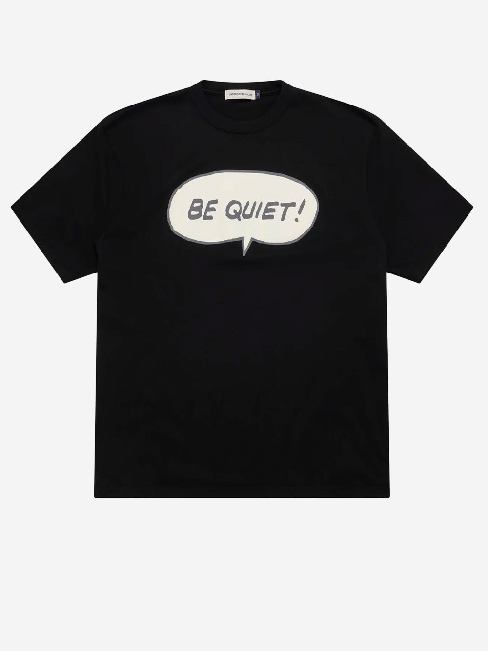 UNDERCOVER T-shirt nera con grafica 'Be quiet' Nero Urbanstaroma
