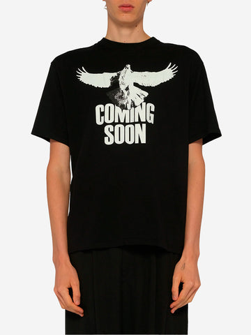 UNDERCOVER T-Shirt nera con grafica 'Coming Soon' Nero