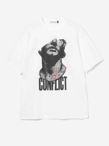 UNDERCOVER T-shirt bianca con grafica 'Conflict' Bianco
