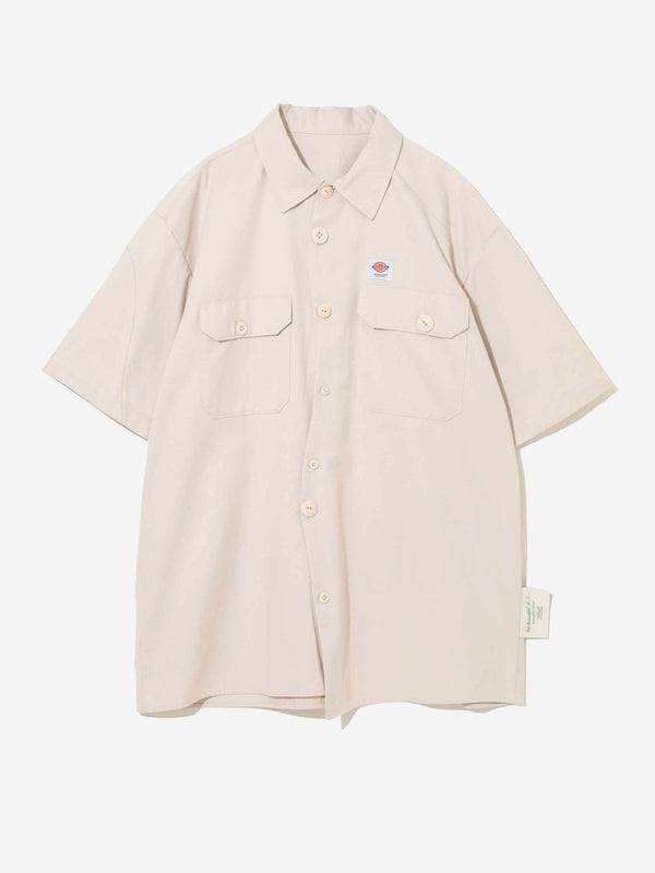 UNDERCOVER Beige short sleeve 'work' shirt x Dickies UC1F4403