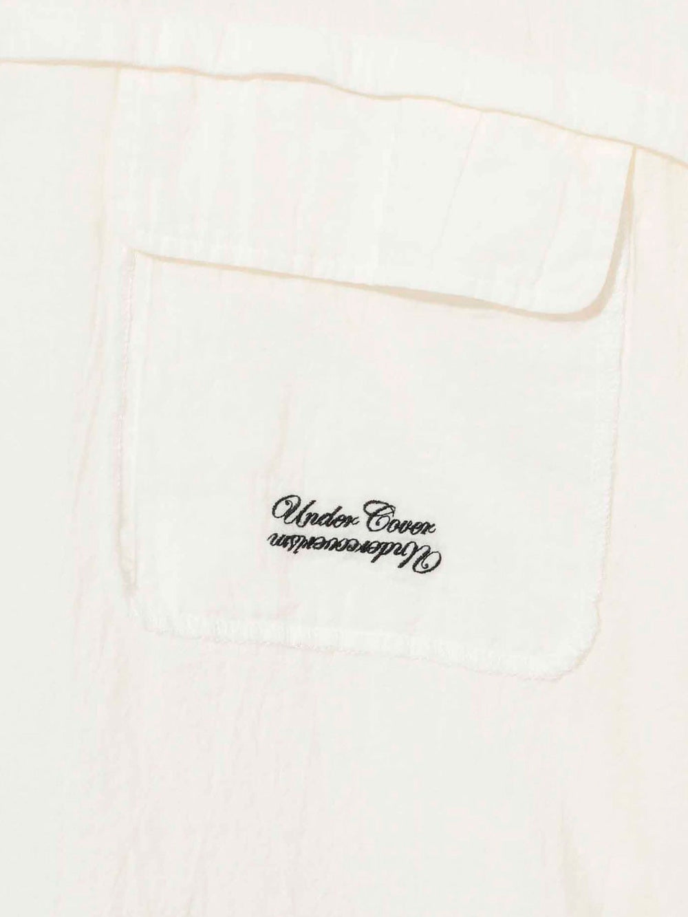 UNDERCOVER Camicia a manica corta bianca con collo aperto in misto lino e ramia Bianco Urbanstaroma