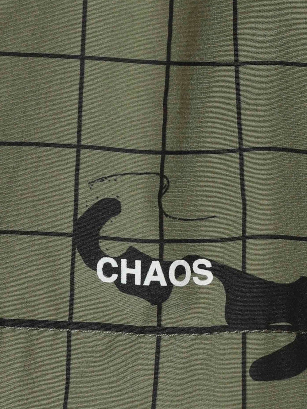 UNDERCOVER Cargo shorts verdi con grafiche e cintura in vita Verde scuro Urbanstaroma