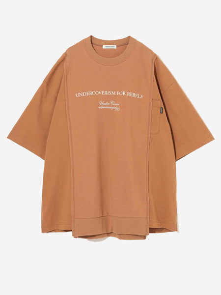 UNDERCOVER Brown T-shirt with 'Undercoverism' graphic and inserts