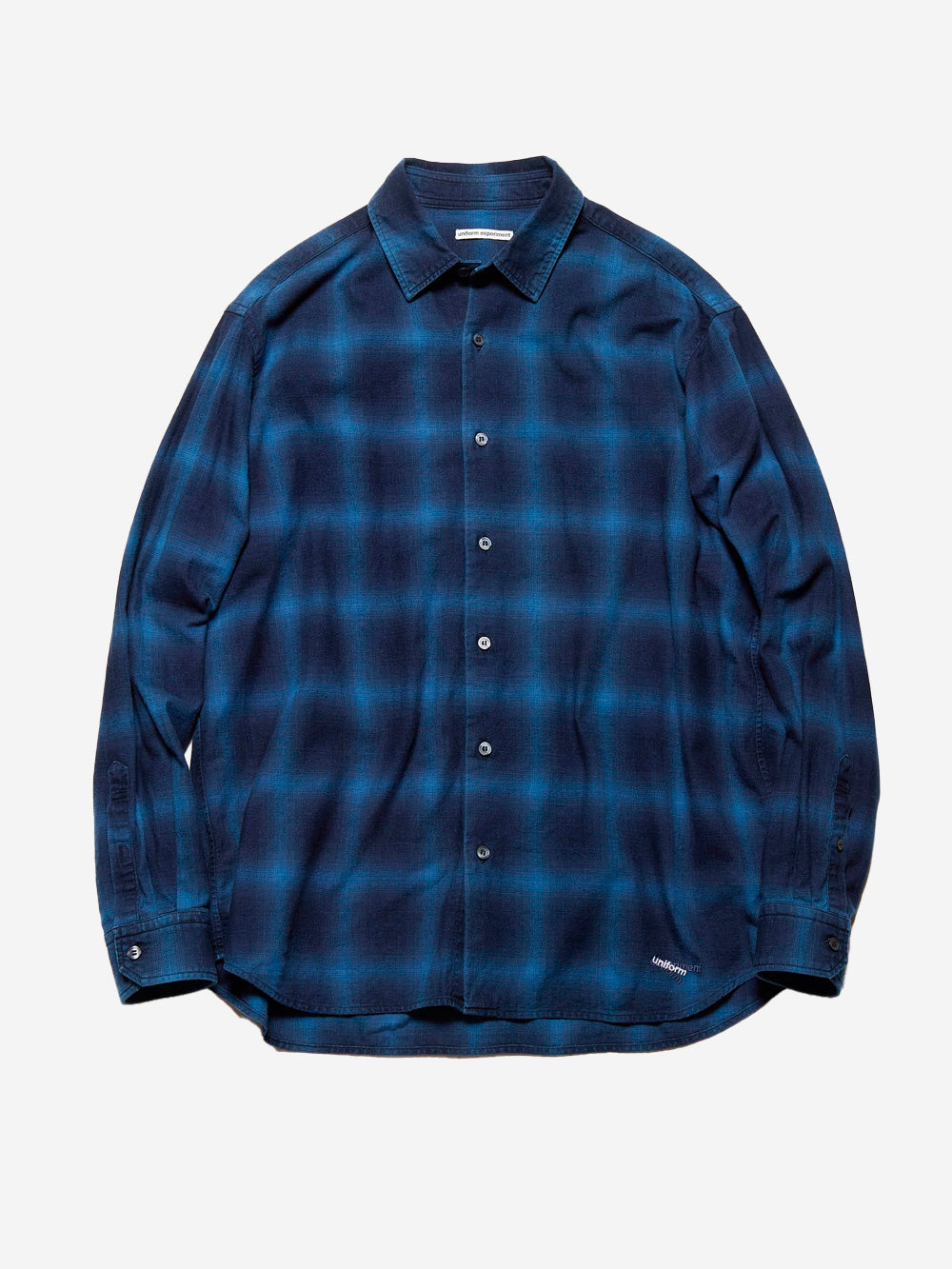 UNIFORM EXPERIMENT Camicia con motivo a quadri blu e nera relaxed fit Blu Urbanstaroma