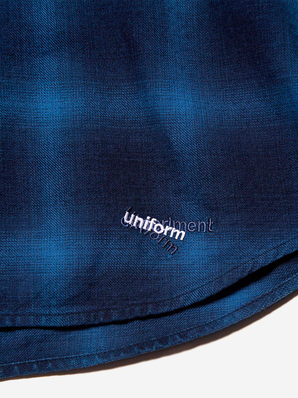 UNIFORM EXPERIMENT Camicia con motivo a quadri blu e nera relaxed fit Blu Urbanstaroma