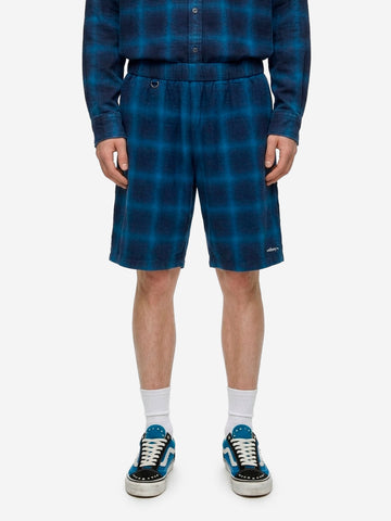 UNIFORM EXPERIMENT Shorts a quadri indigo Blu nero