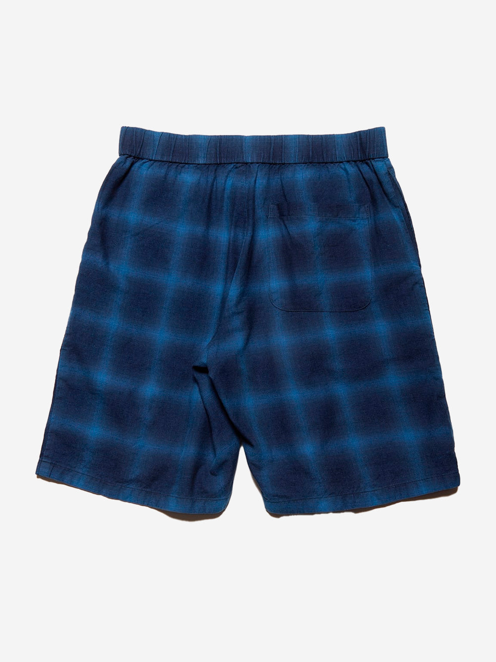 UNIFORM EXPERIMENT Shorts a quadri indigo Blu nero Urbanstaroma