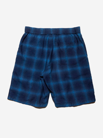 UNIFORM EXPERIMENT Shorts a quadri indigo Blu nero