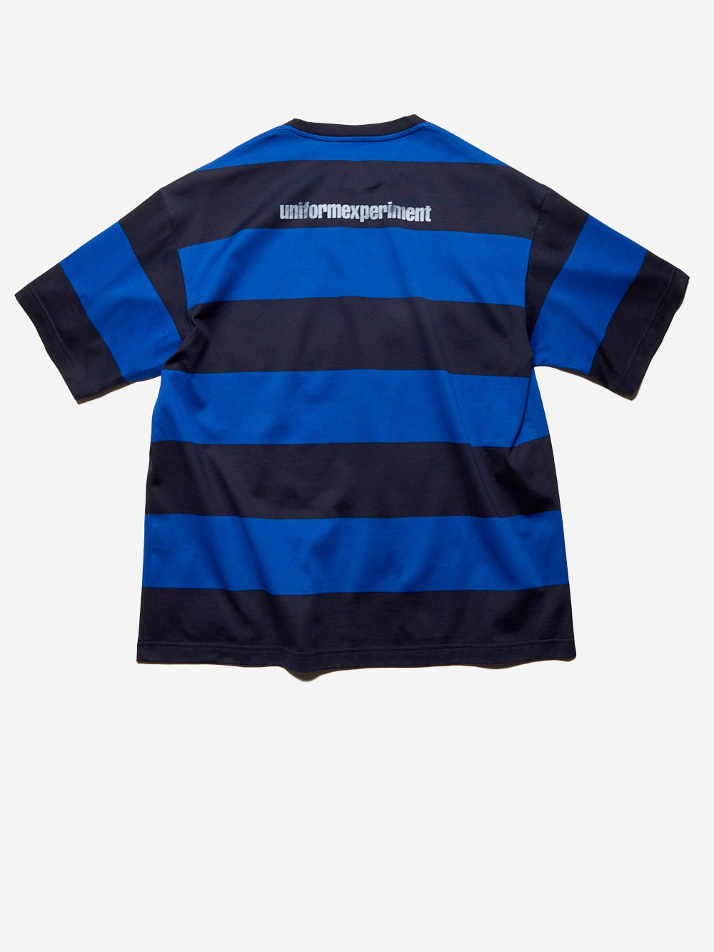 UNIFORM EXPERIMENT T-shirt a righe in cotone mercerizzato blu e nera Blu nera Urbanstaroma
