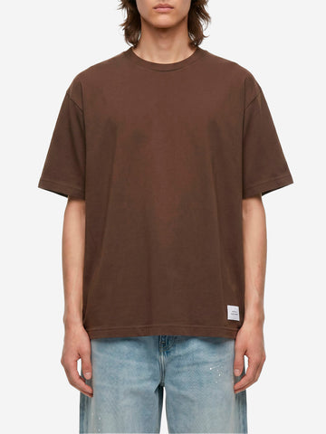UNIFORM EXPERIMENT T-shirt marrone loose in cotone mercerizzato Marrone